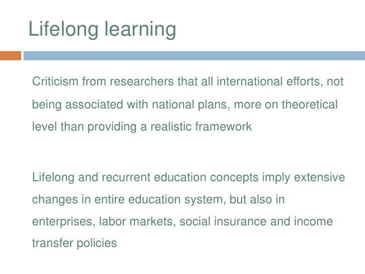 LIFELONG LEARNING